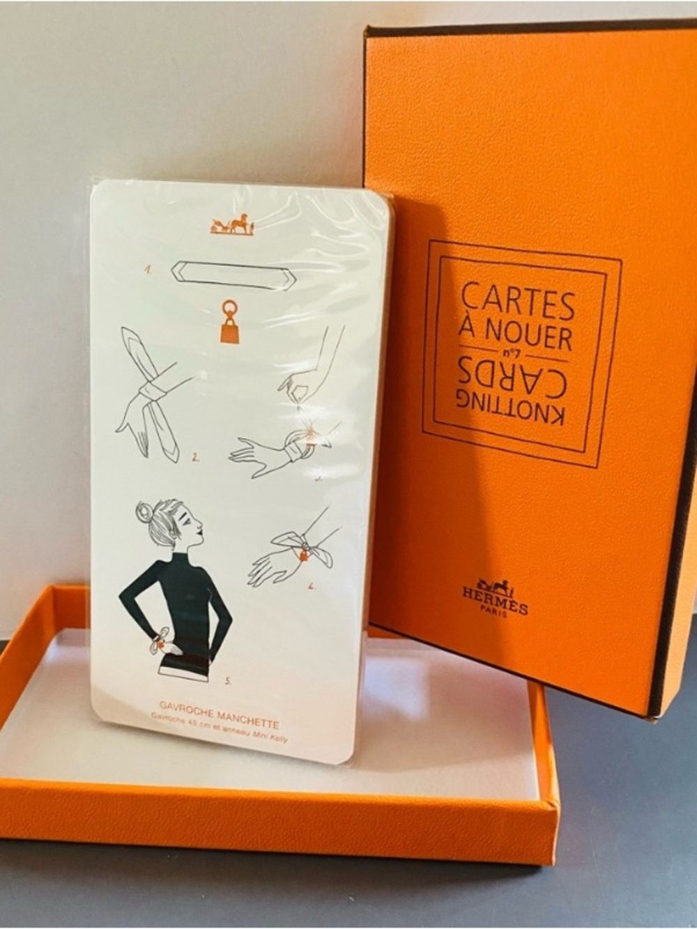 🛍️Hermes Authentic Cartes a Nouer / Knotting Cards NWT Scarf/Twilly